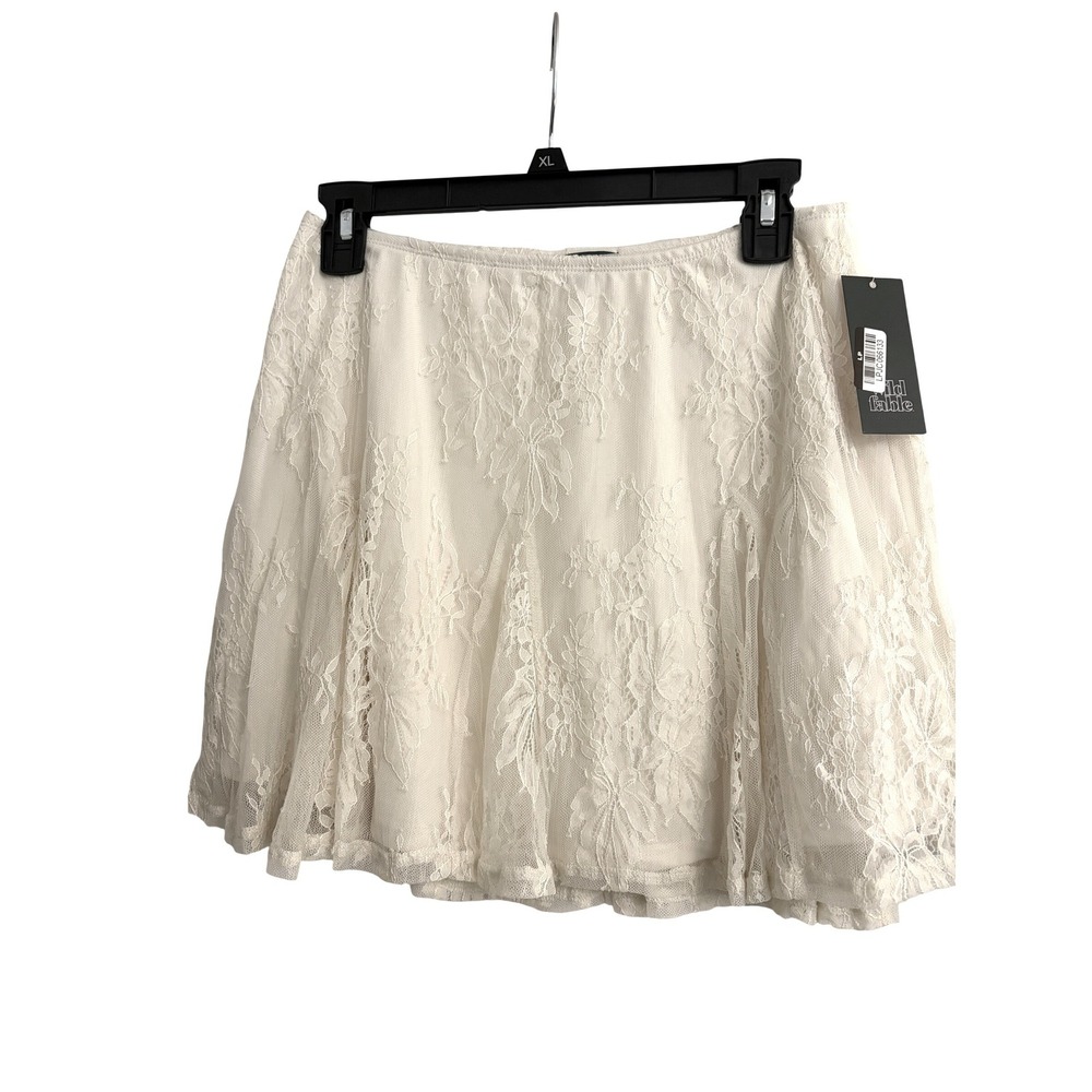 Wild Fable Floral Lace Mini Skirt Small Off-White Coquette, Balletcore, Romantic